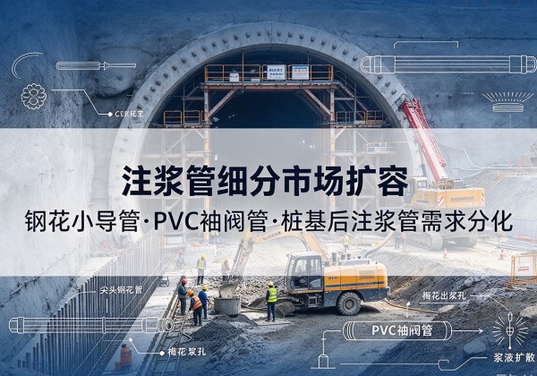 鄞州注浆管细分市场扩容，隧道钢花小导管、PVC 袖阀管、桩基后注浆管需求分化